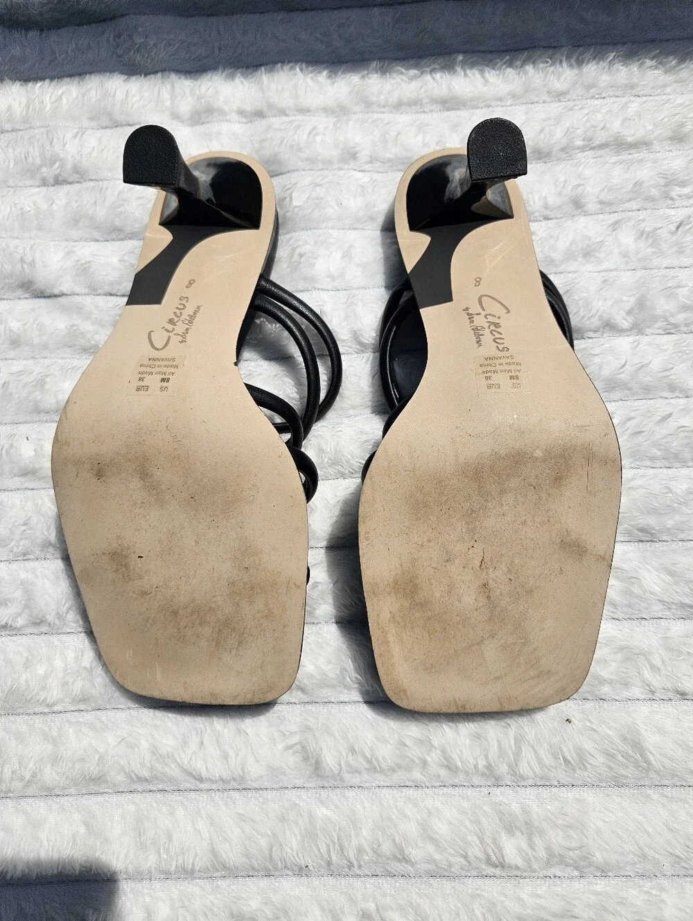 Circus NY Black Strappy Sandal Size 8